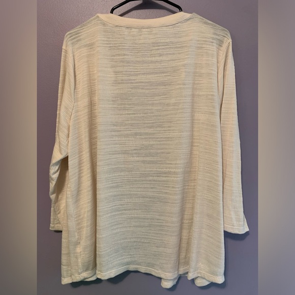 Kate Park 3/4 length sleeve beige cardigan XL - Picture 2 of 5